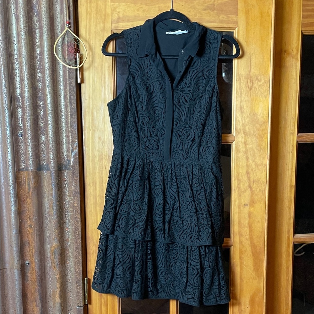 The Addison Story Black Lace Dress, Size Petite Medium